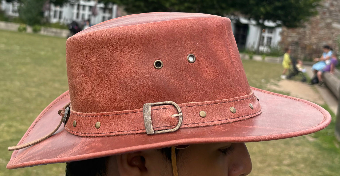 Real Leather Cowboy Style Hat