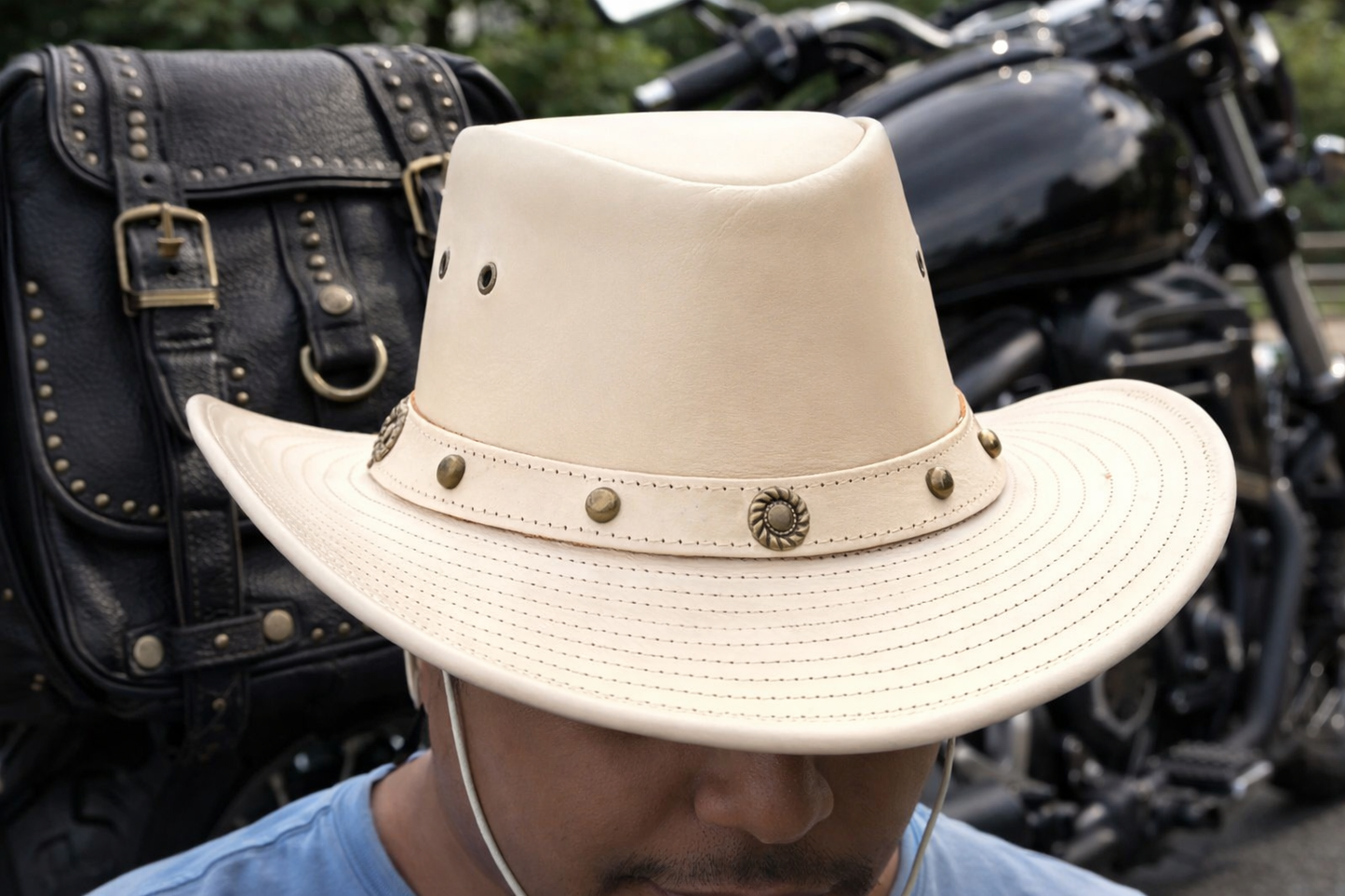 Real Leather Cowboy Style Hat