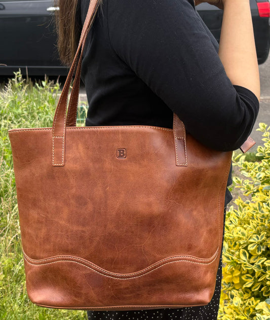 Real Leather Bag for Women -Brown