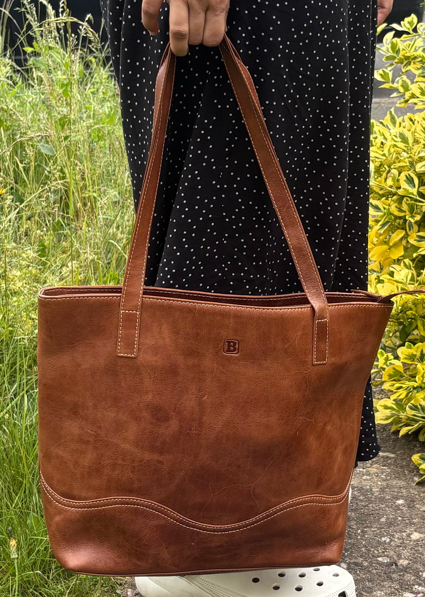 Real Leather Bag for Women -Brown