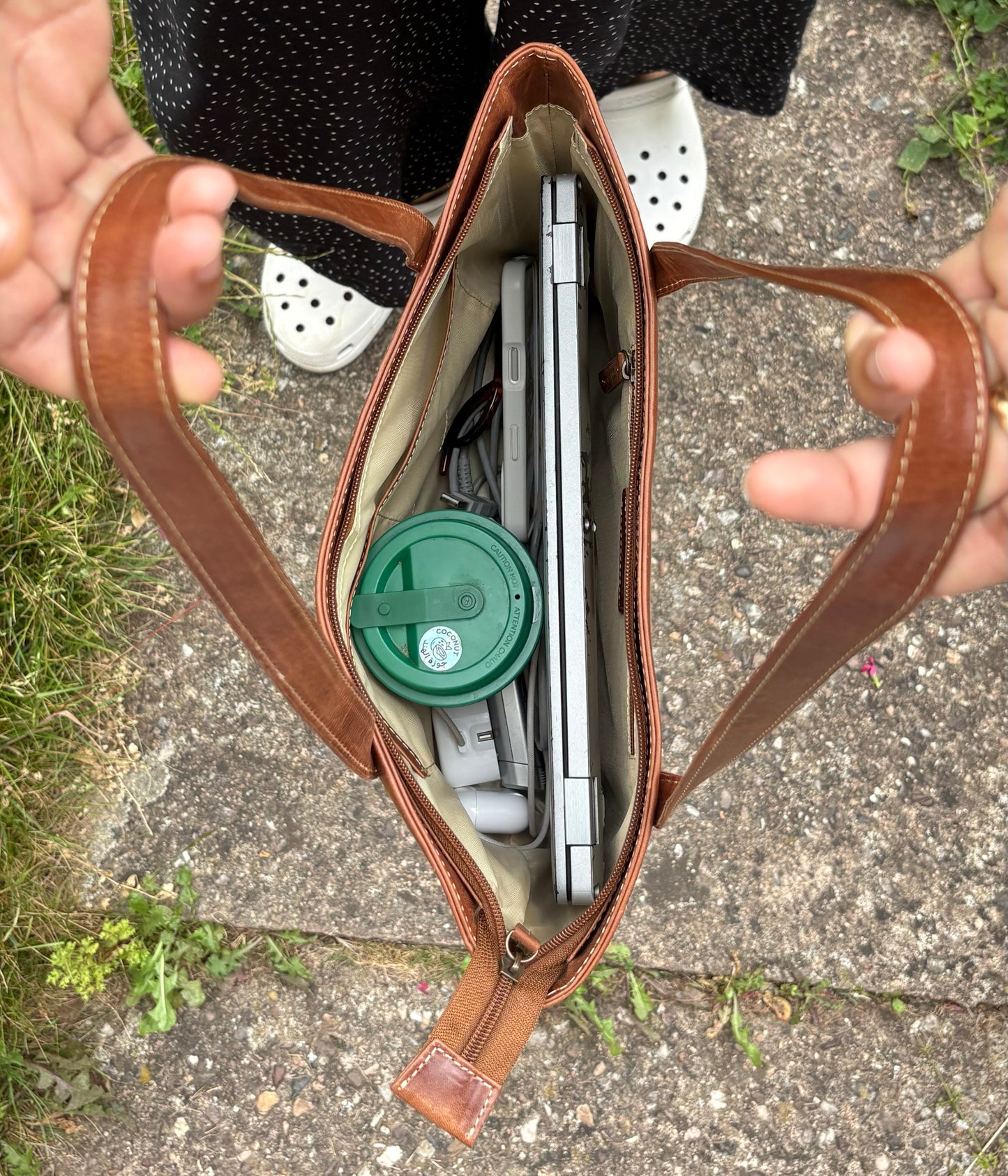Real Leather Bag for Women -Brown