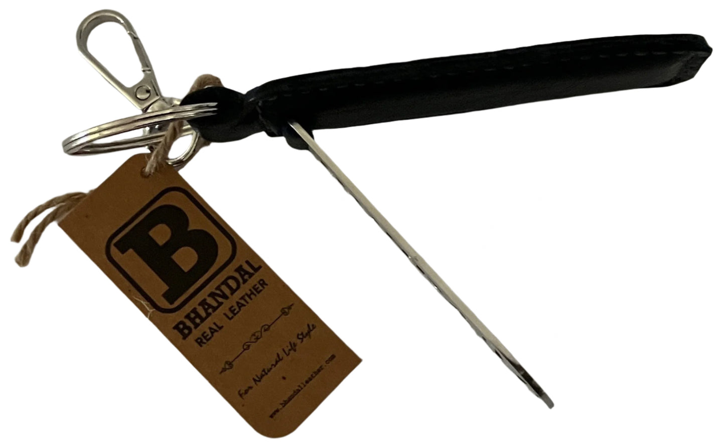 Real Leather Keychain- Honda