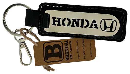 Real Leather Honda Keychains