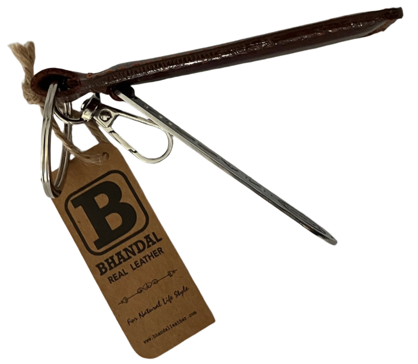 Real Leather Keychain- Nissan
