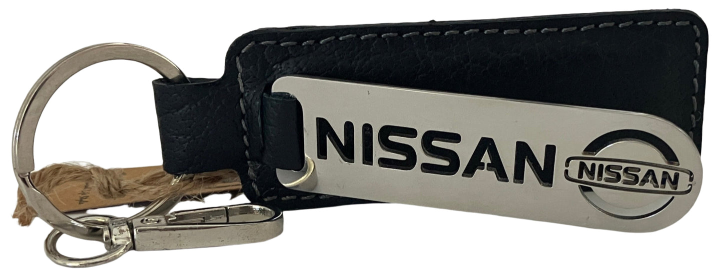 Real Leather Keychain- Nissan
