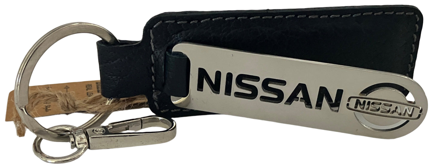 Real Leather Keychain- Nissan