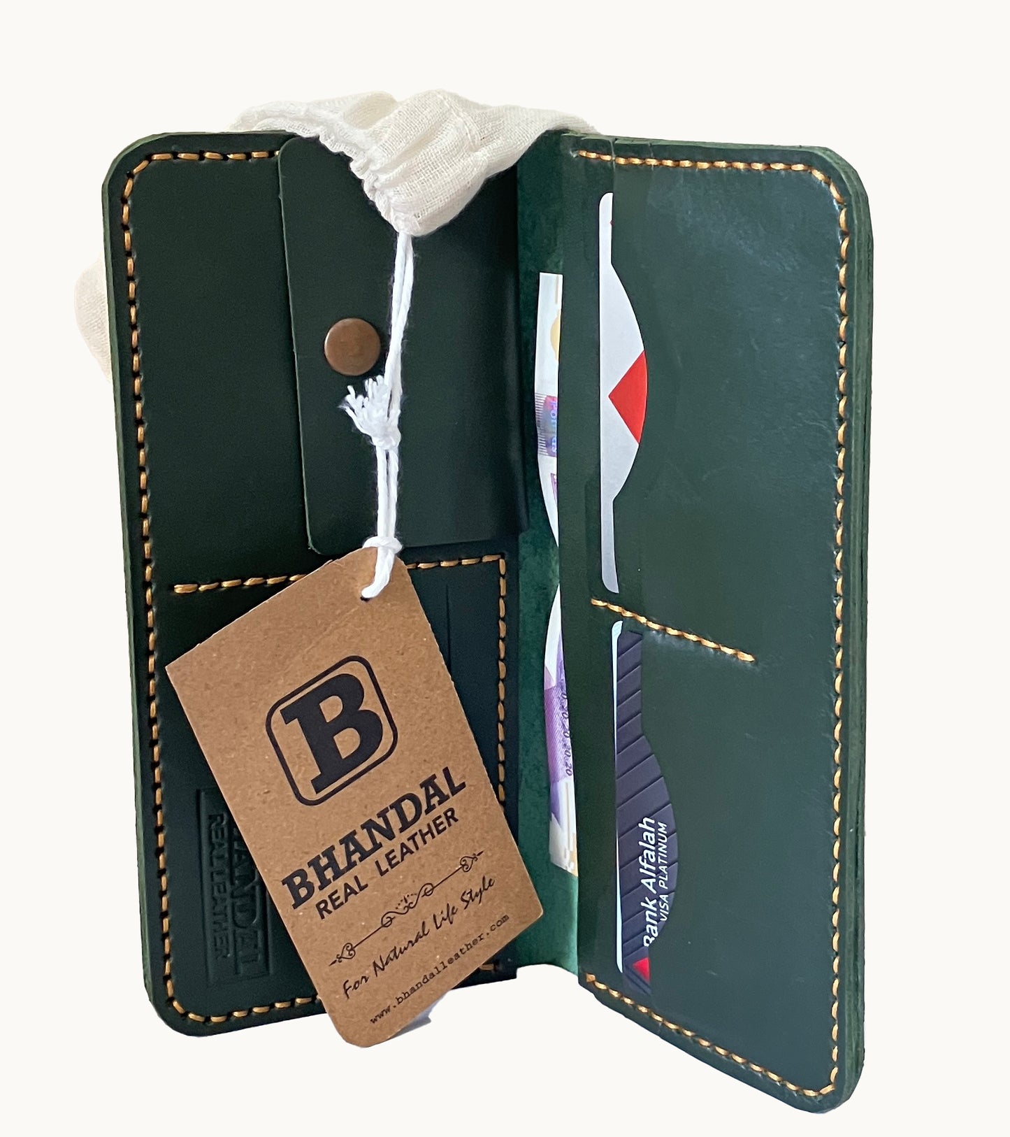 Honey Long Wallet | Handmade