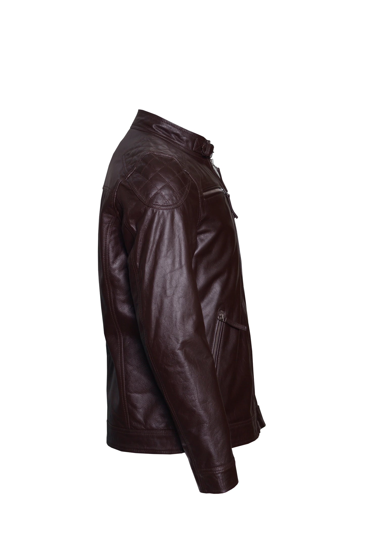 Men's Biker Leather Jacket in Cowhide