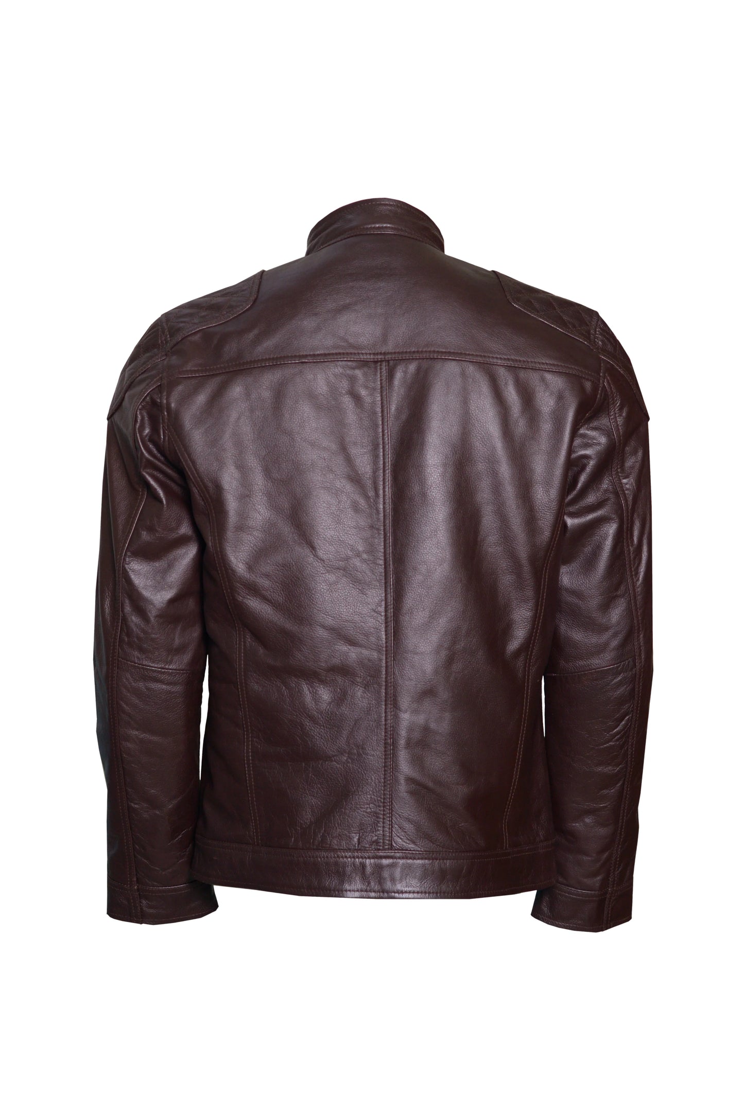 Men's Biker Leather Jacket in Cowhide