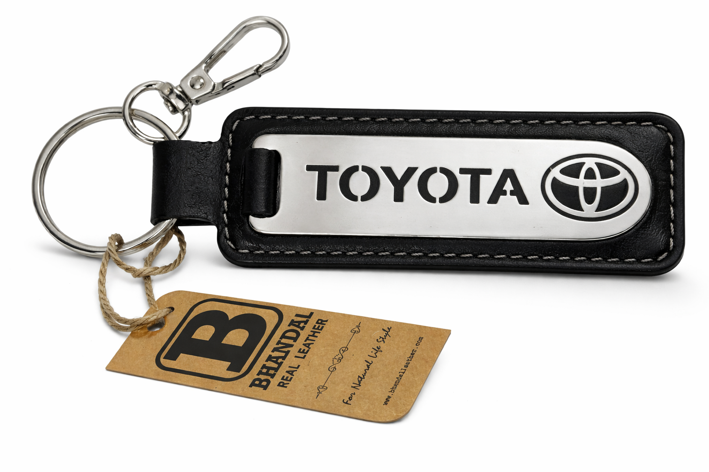 Real Leather Toyota Keychains