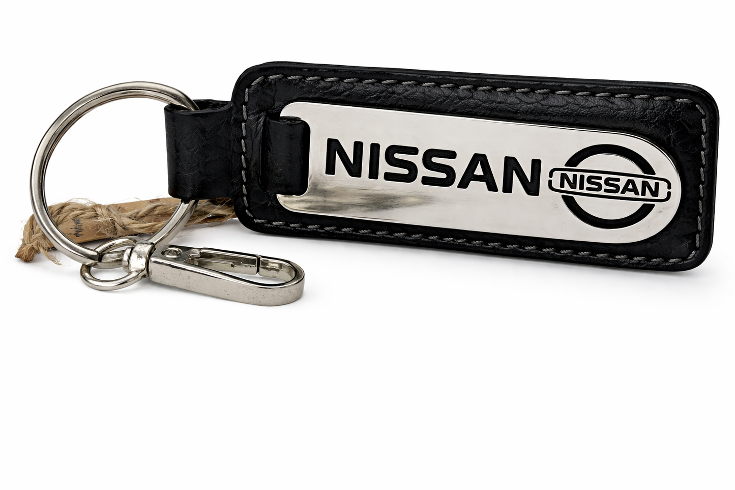 Real Leather Nissan Keychains