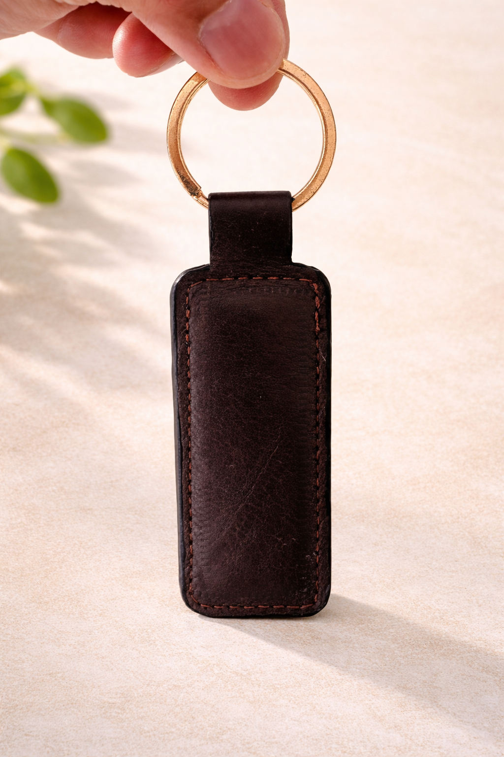 Real Leather Keychain
