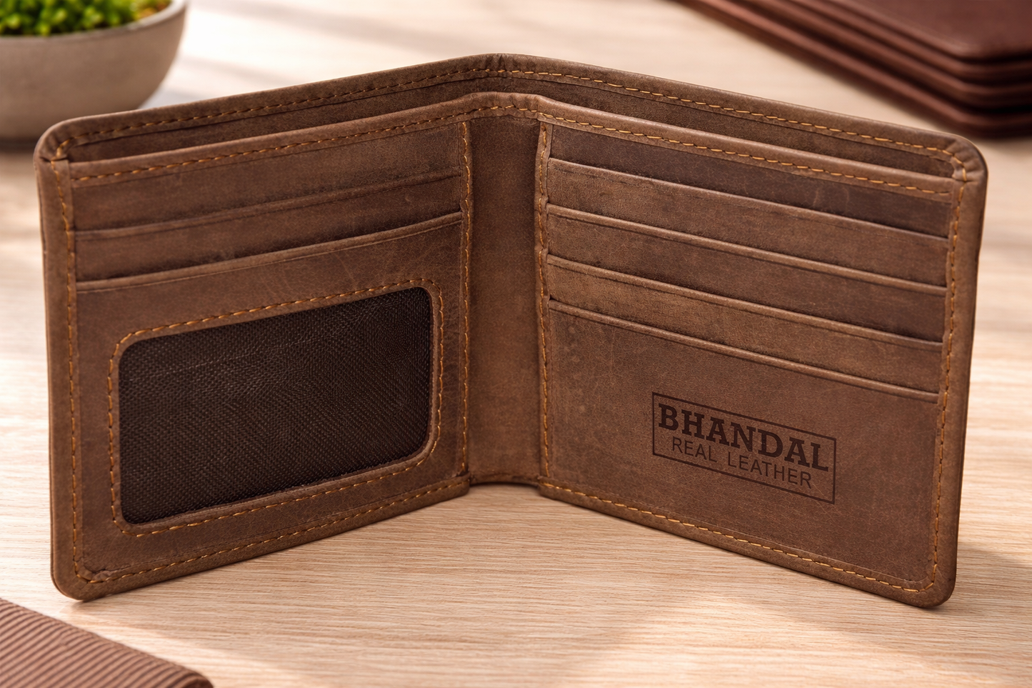 Real Leather Wallets for Men- Toyota