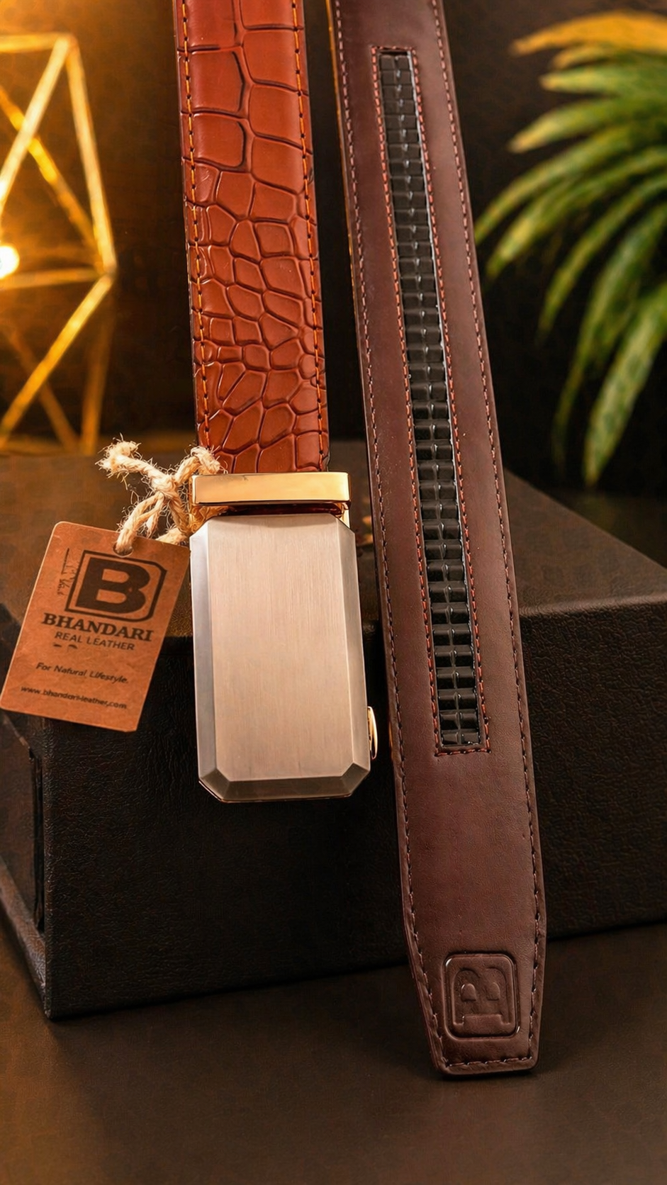 Auto Buckle Real Leather  Men’s Belt