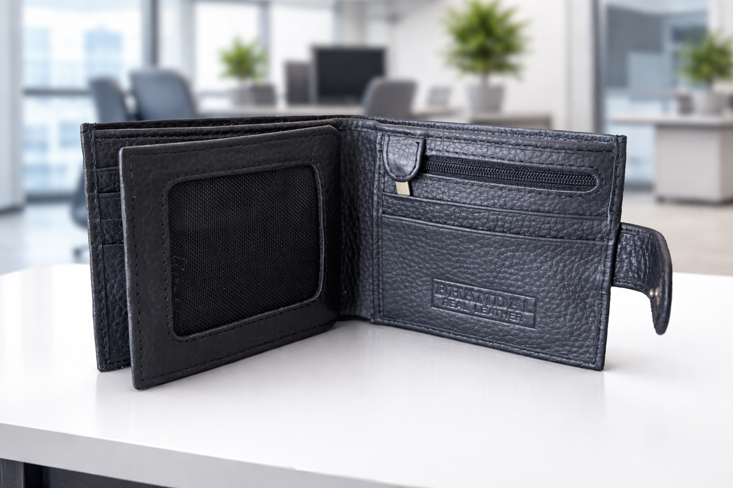 Real Leather Bifold Wallet