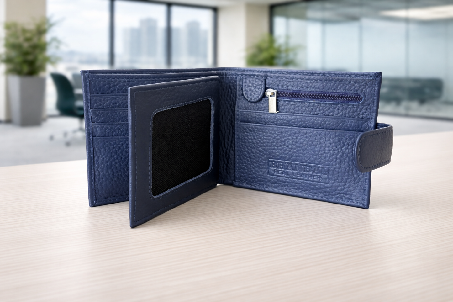 Real Leather Bifold Wallet