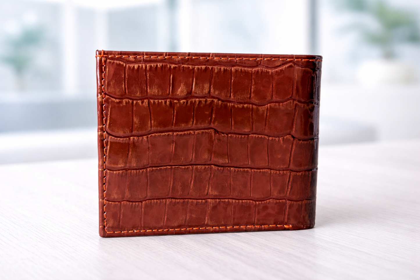 Premium Crocodile Style Real Leather &nbsp;Bifold Wallet