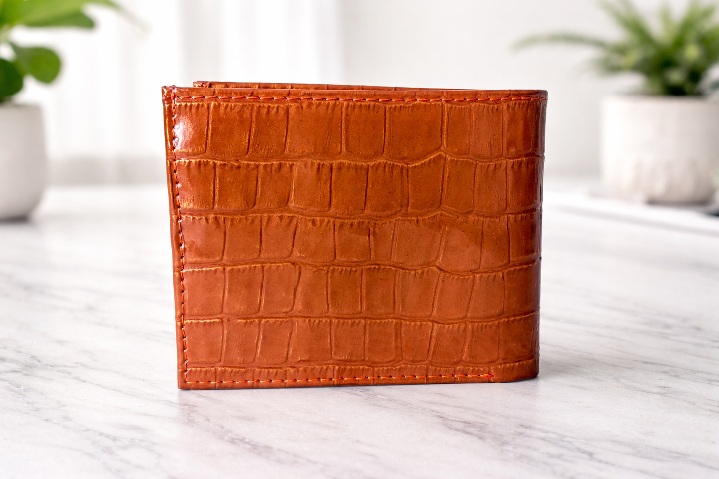 Premium Crocodile Style Real Leather &nbsp;Bifold Wallet