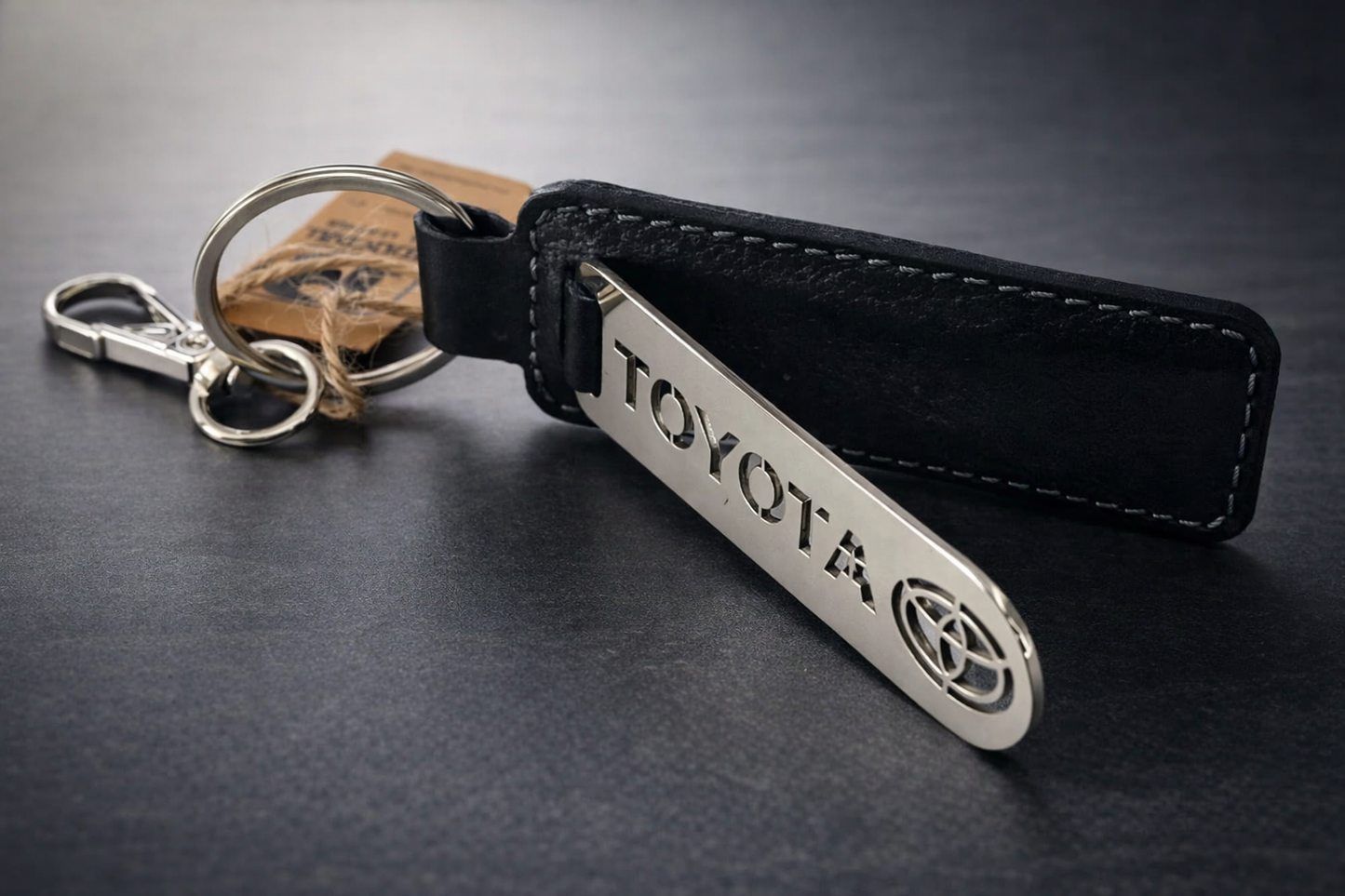 Real Leather Toyota Keychains