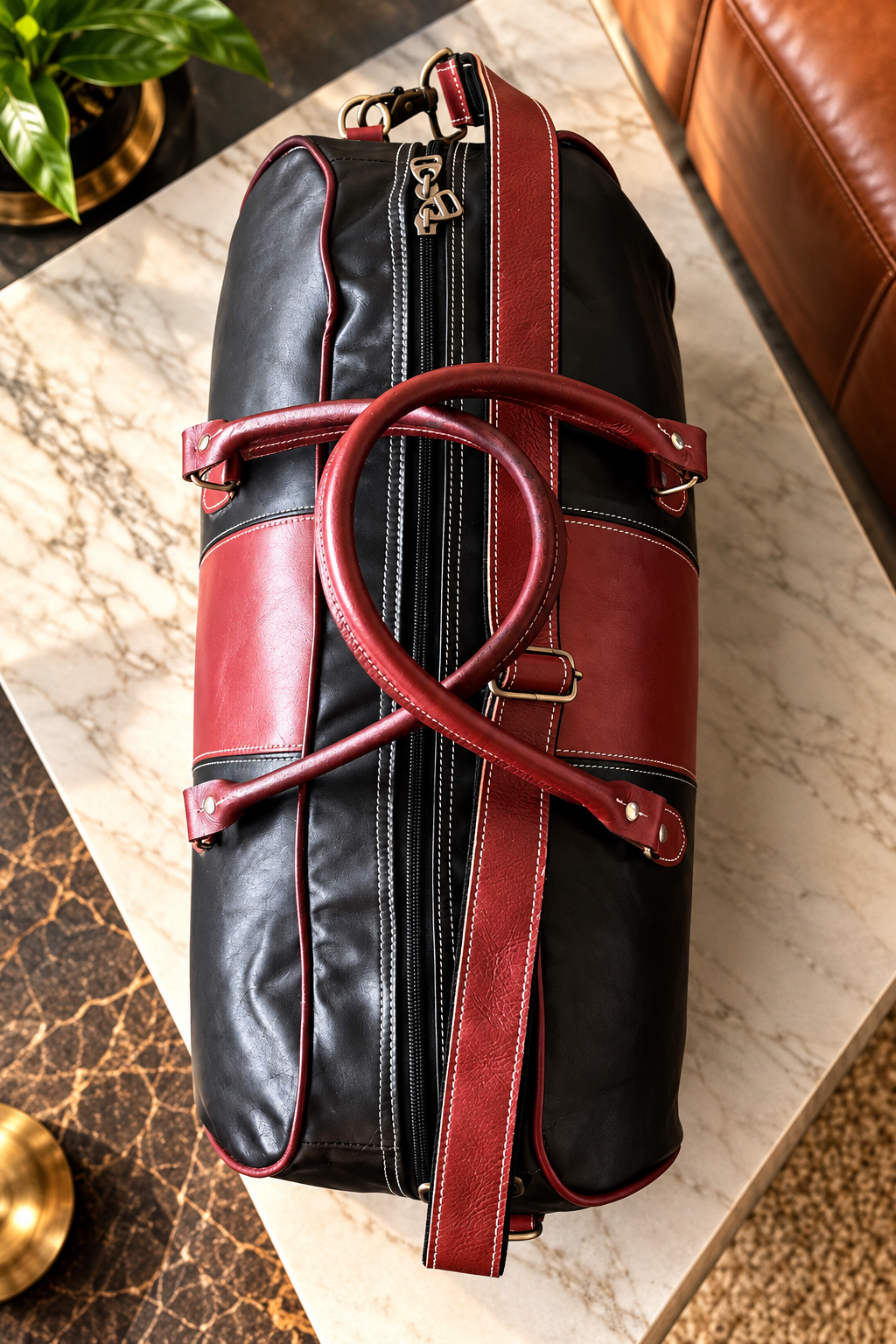 Real Leather Duffle Bag