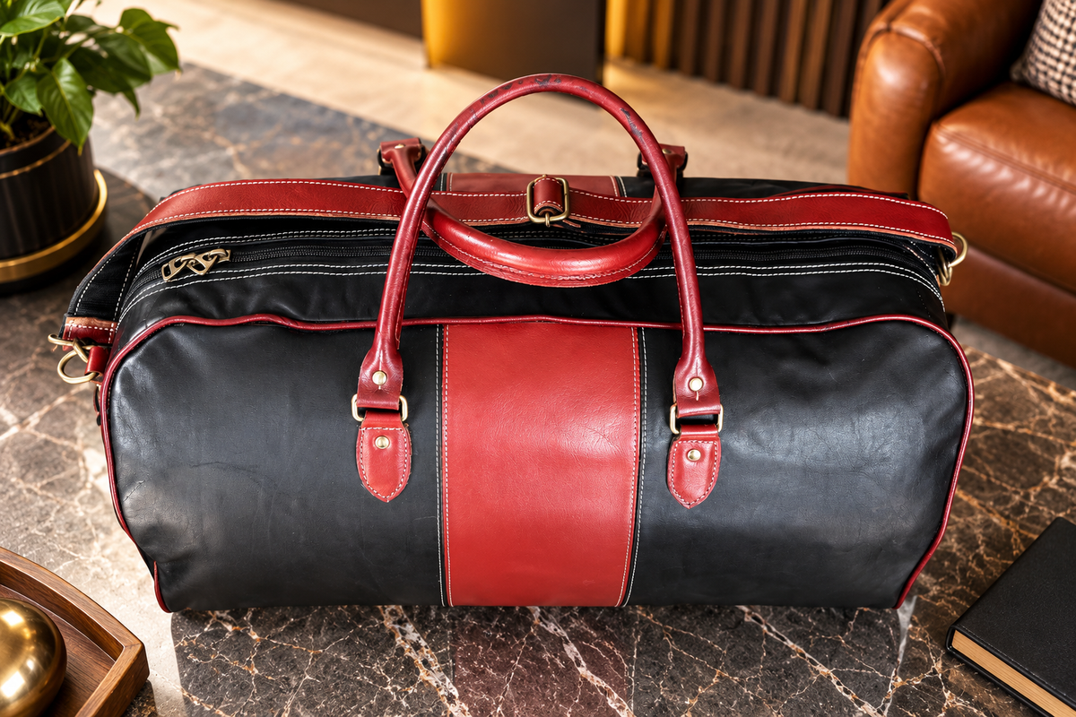 Real Leather Duffle Bag