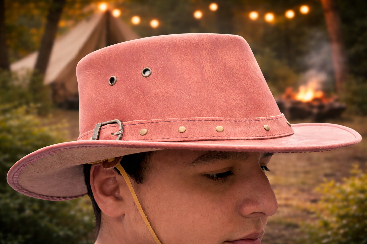 Real Leather Cowboy Style Hat