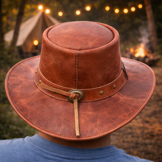 Real Leather Cowboy Style Hat