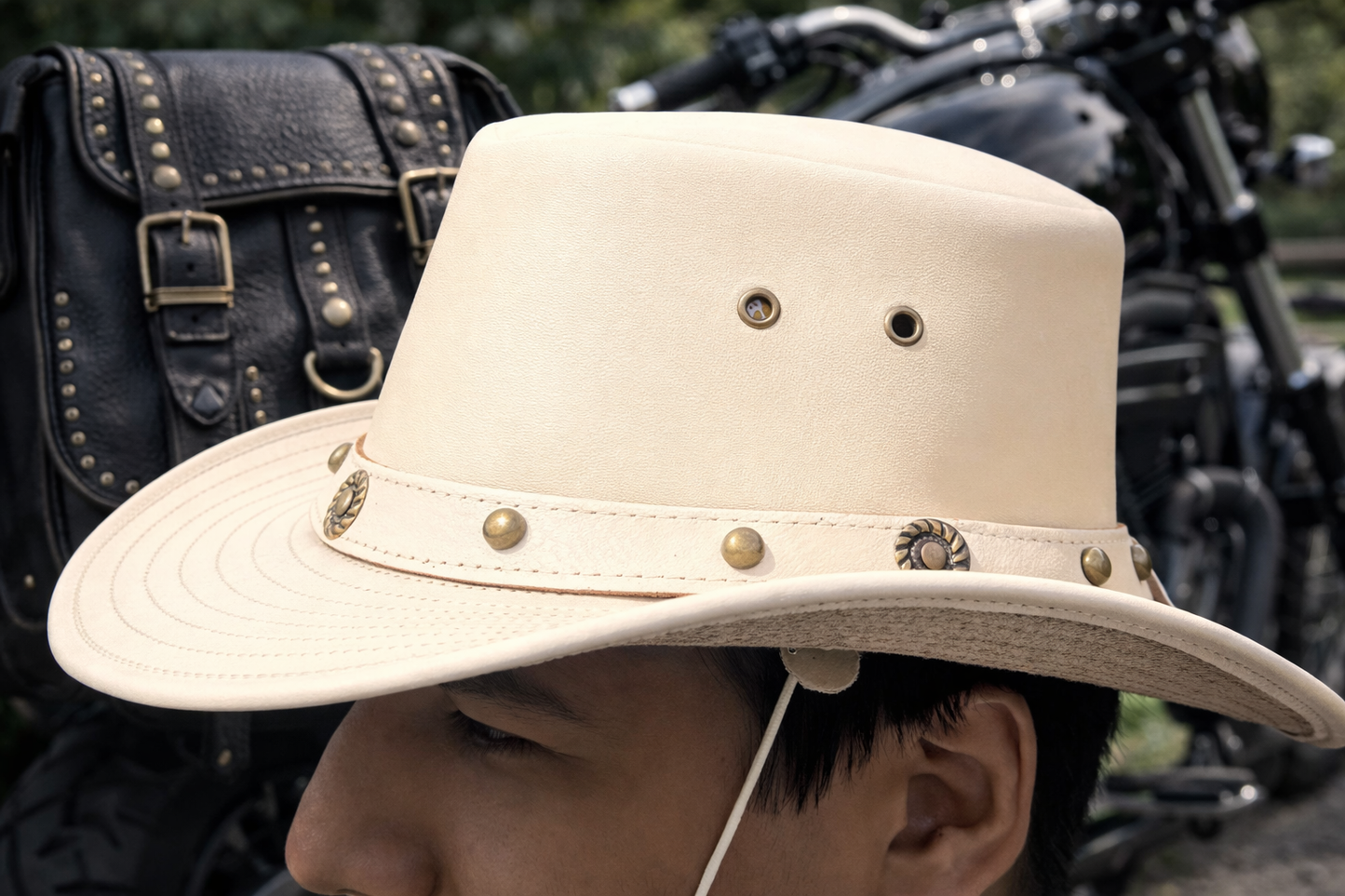 Real Leather Cowboy Style Hat
