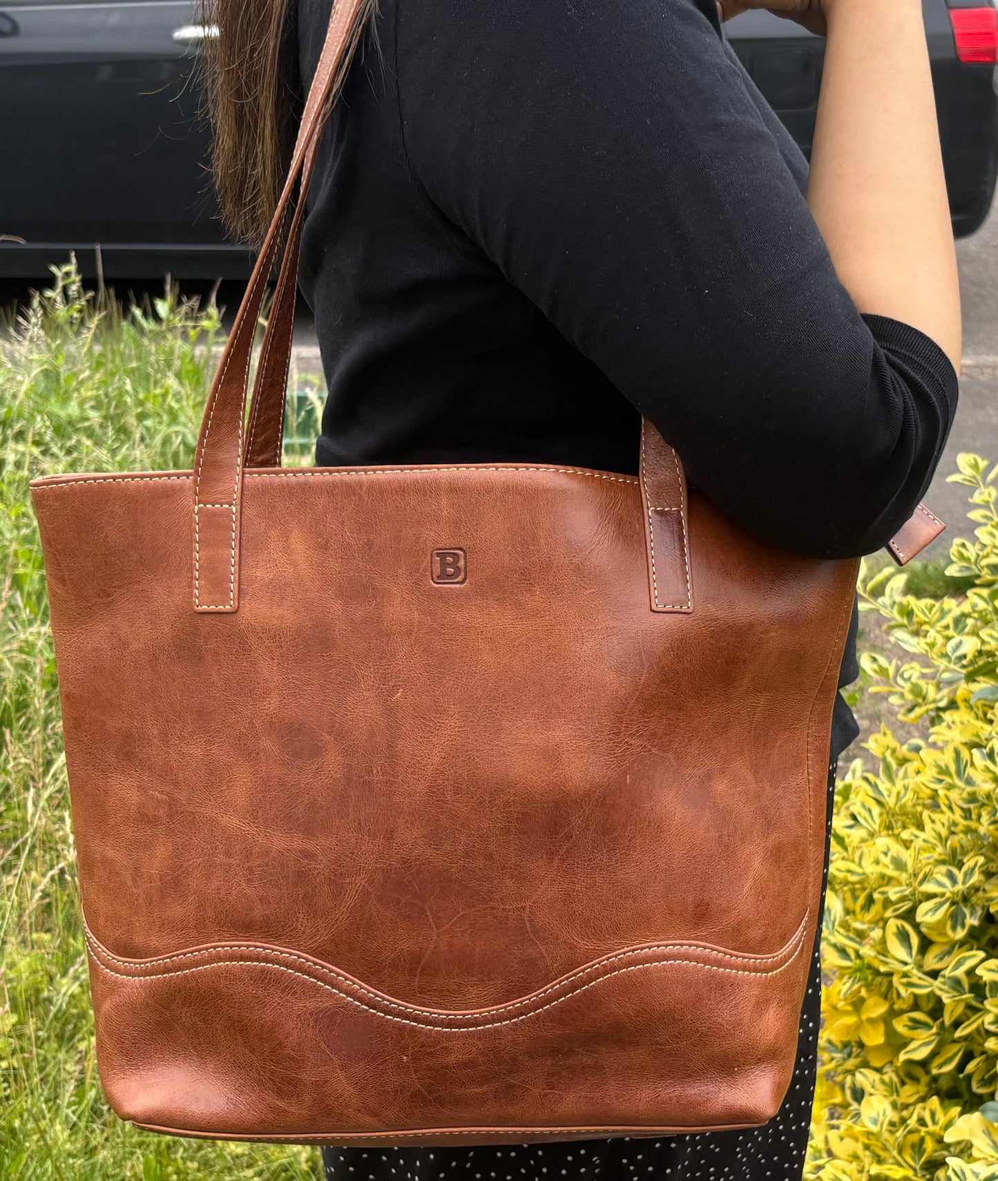 Real Leather Bag for Women -Brown