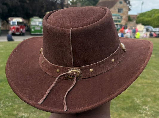 Real Leather Cowboy Style Hat