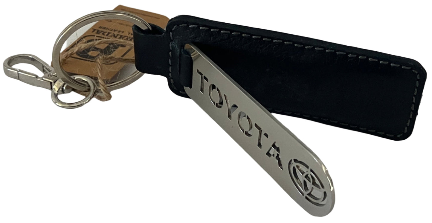 Real Leather Keychain- Toyota