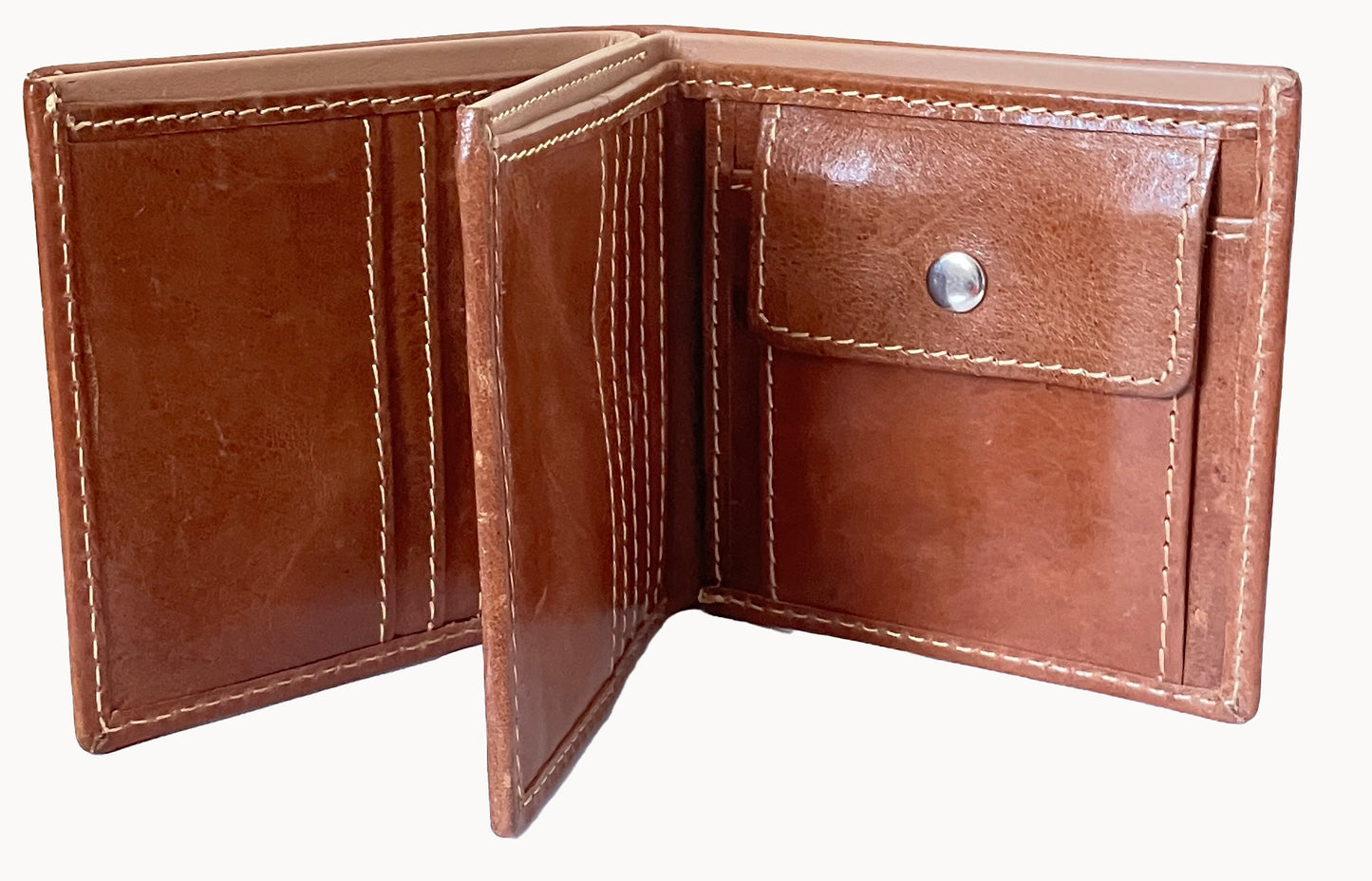 Real Leather Trifold Wallet