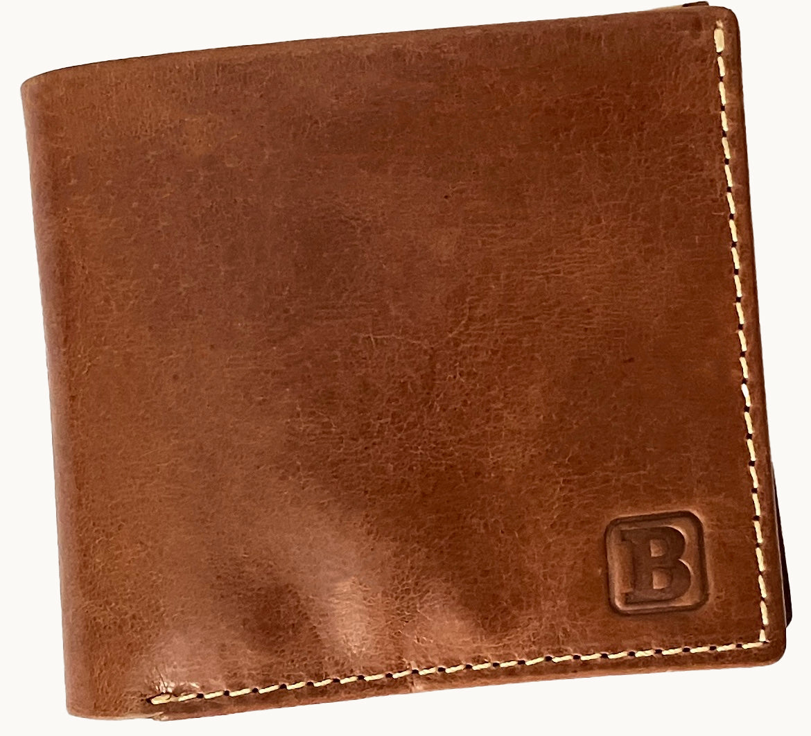 Real Leather Trifold Wallet