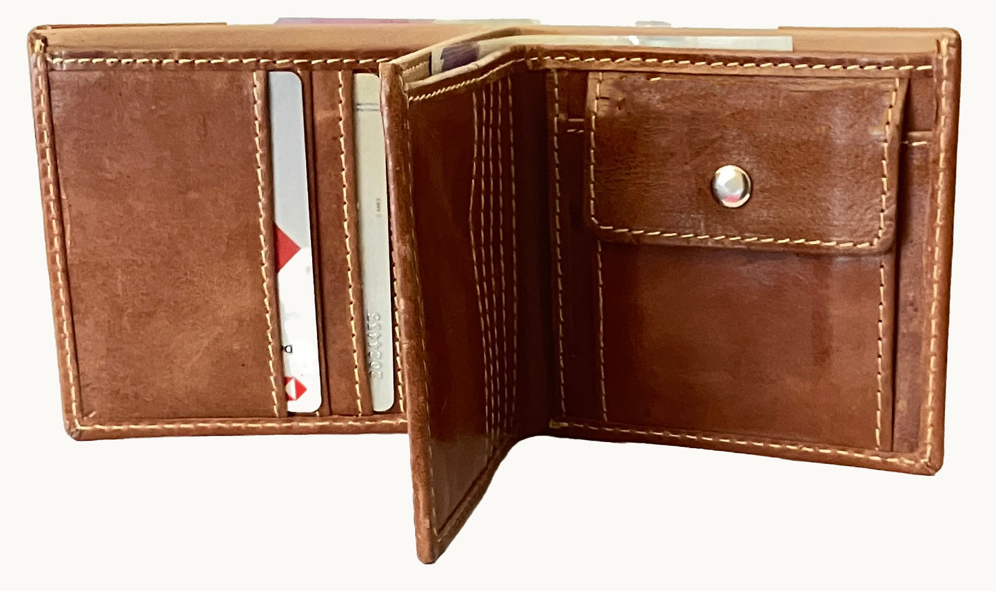 Real Leather Trifold Wallet