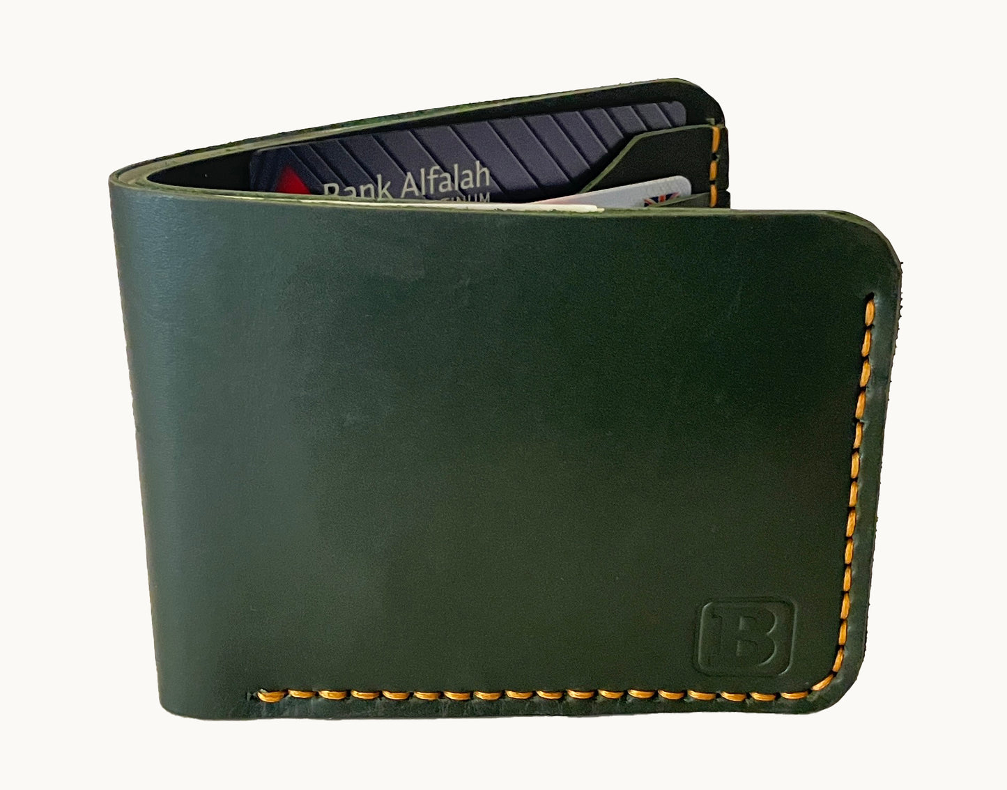 Handmade and Hand Stitched Real Leather Bifold Wallet