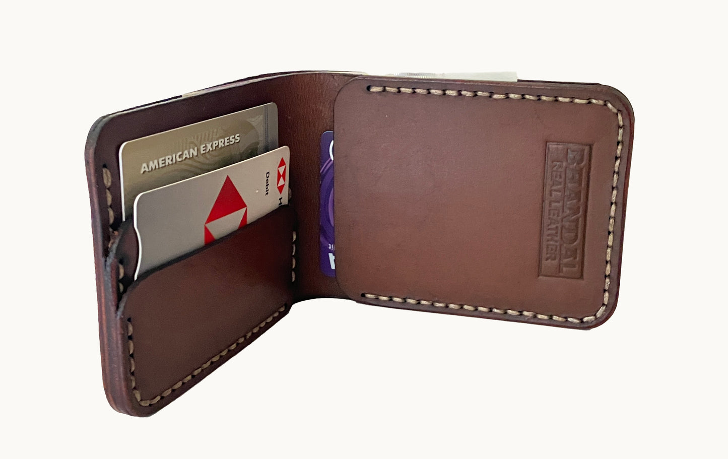 Real Leather Bifold Wallet-Handmade