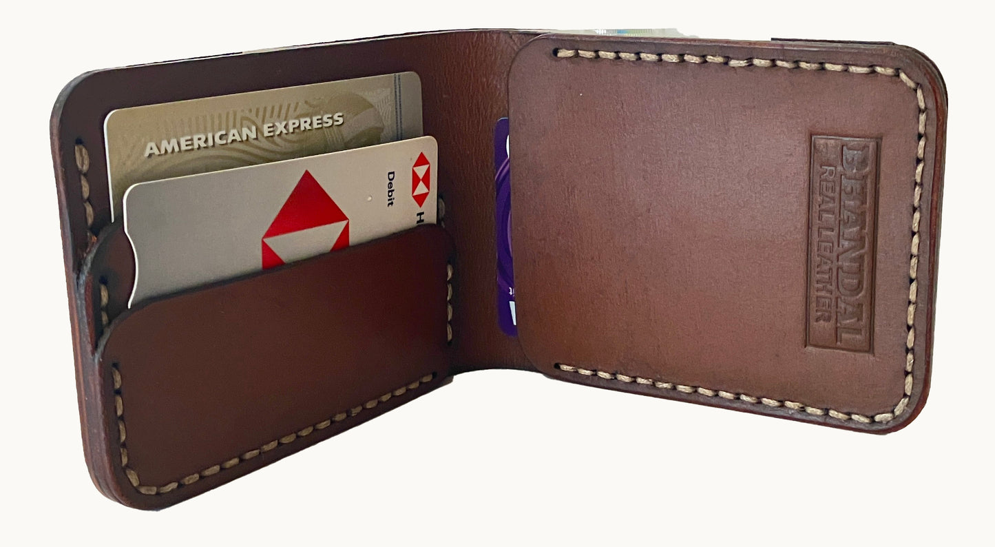 Real Leather Bifold Wallet-Handmade