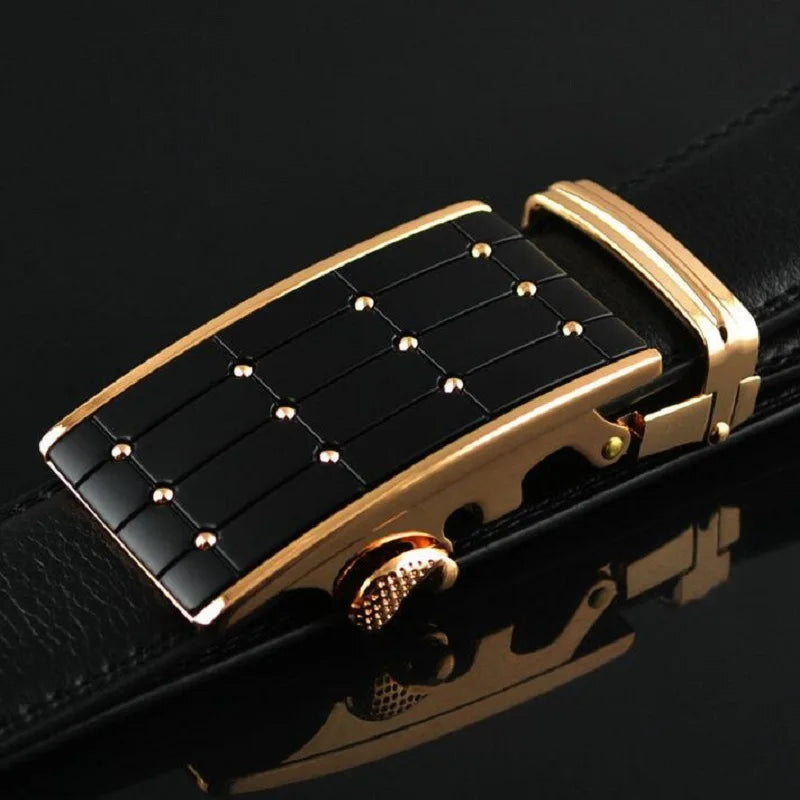 Genuine Leather Automatic Men's Belts Luxury Business Strap Belts for Men Designer Belts Male High Quality