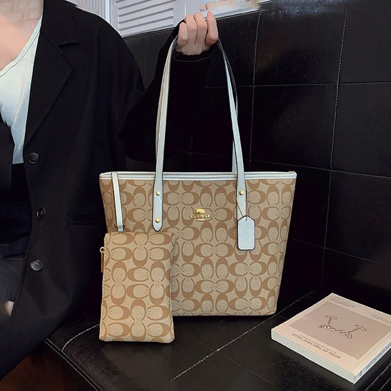 Luxury Leather Messenger Bag Vintage Style Crossbody Purse Large Capacity Commuter Tote for Modern Working Women
