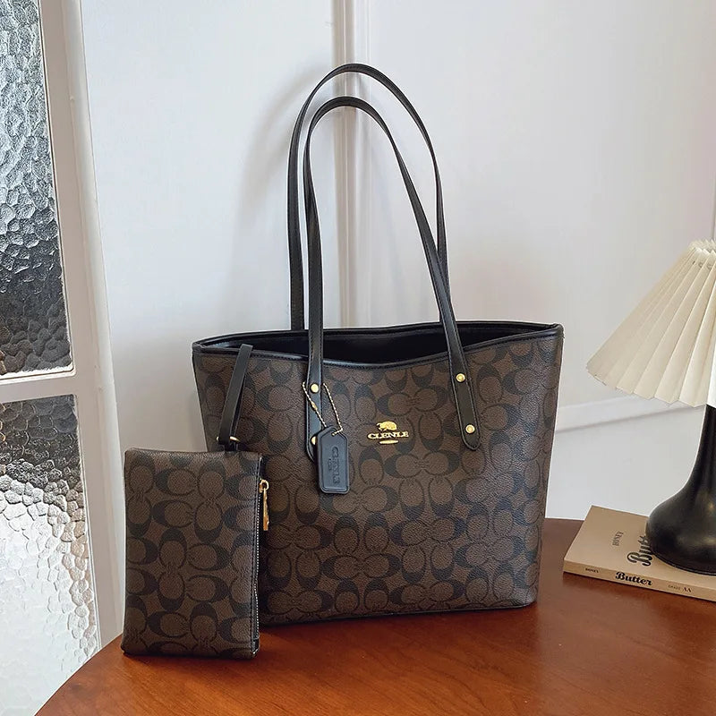 Luxury Leather Messenger Bag Vintage Style Crossbody Purse Large Capacity Commuter Tote for Modern Working Women