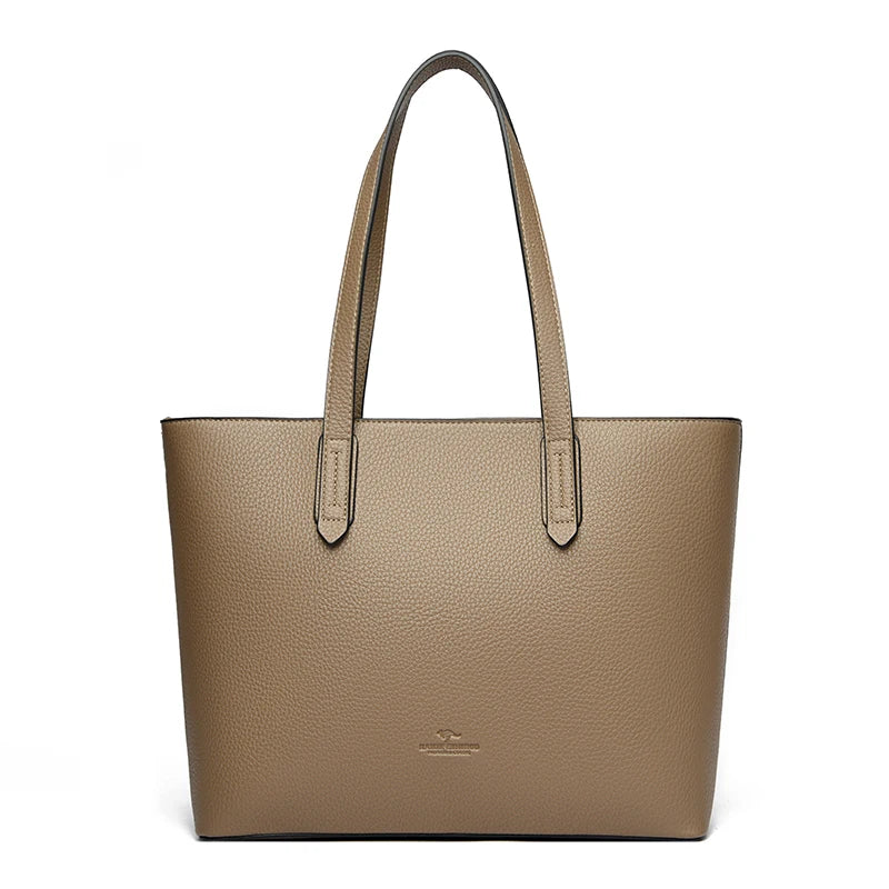 New High Quality Fashion Soft Leather Women's Bucket Bag Luxury Trendy Women Handbag Large Capacity Female Shopping Bags Wallet