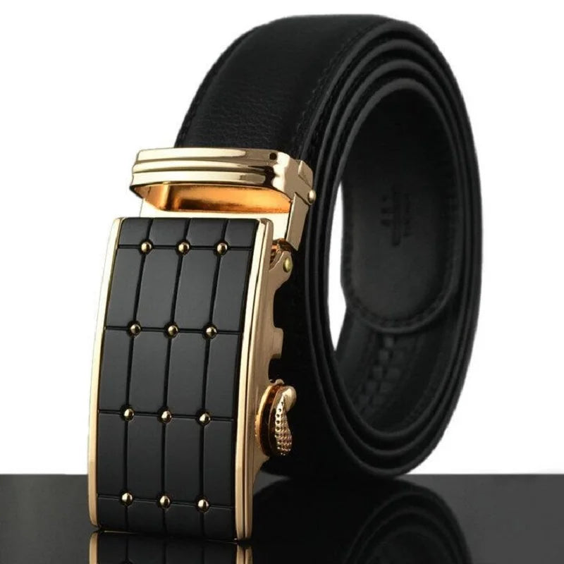 Genuine Leather Automatic Men's Belts Luxury Business Strap Belts for Men Designer Belts Male High Quality