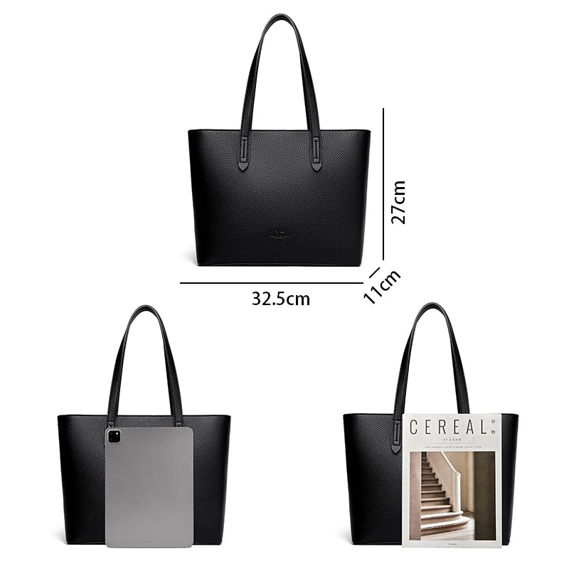 New High Quality Fashion Soft Leather Women's Bucket Bag Luxury Trendy Women Handbag Large Capacity Female Shopping Bags Wallet