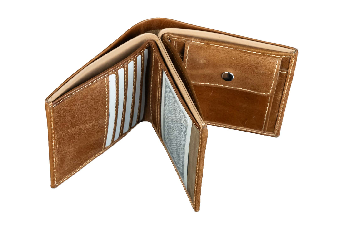 Real Leather Trifold Wallet