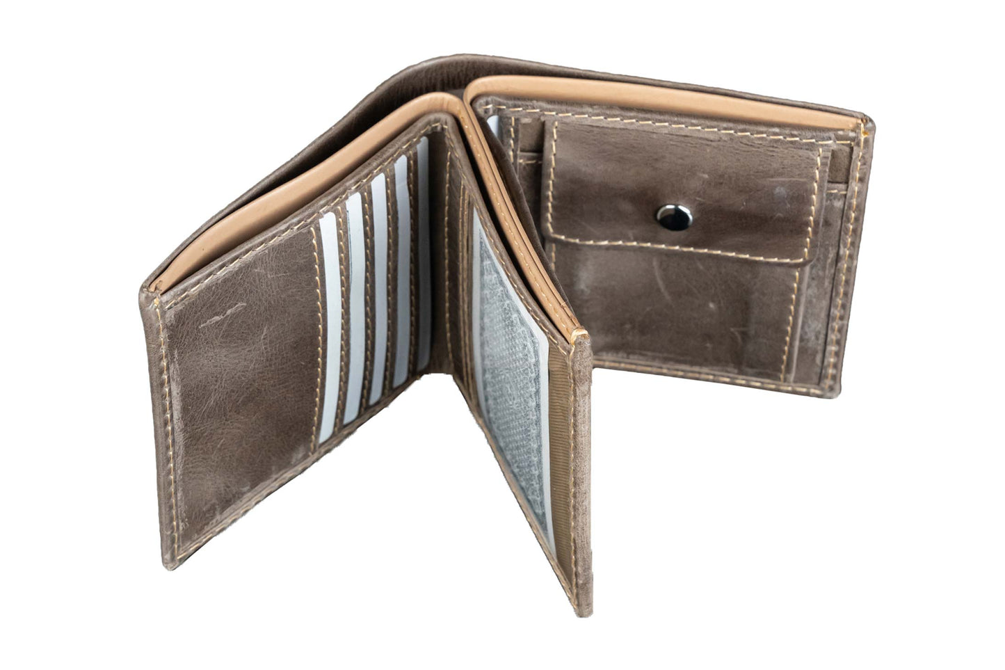 Real Leather Trifold Wallet