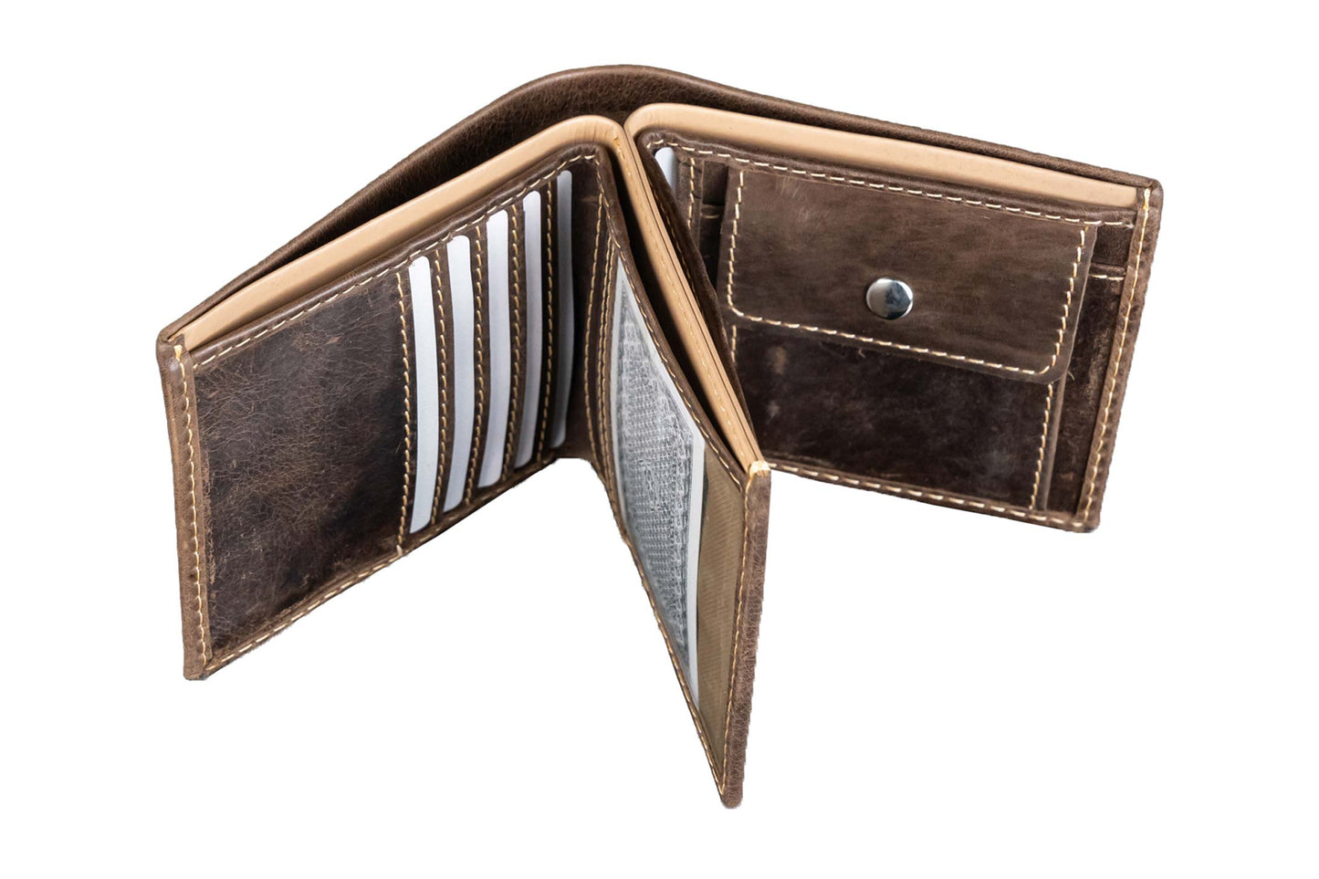 Real Leather Trifold Wallet