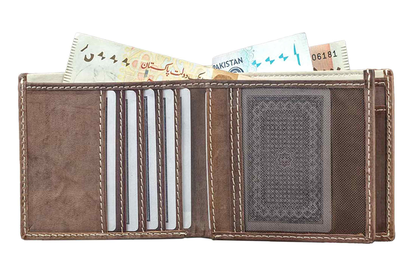 Real Leather Trifold Wallet